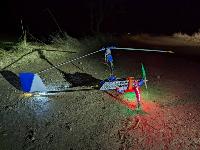 TF-G2 drone with a device for measuring dust particles, photo from the starting point