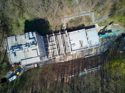 Drone image of RAMSES building from above