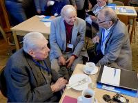 Dr. Jan Urbanec (on the left side) in October 2018 at a memorial seminar on cooperation with the JINR Dubna and CERN laboratories