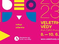Banner of the Veletrh vědy (Science Fair) in Czech